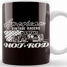 Baskı Dükkanı American Vintage Racers Hot Rod Classic Old Speed Vehicle Kupa Bardak