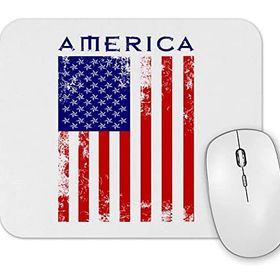 Baskı Dükkanı Amerika Bayrağı Mouse Pad