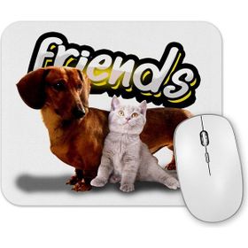 Baskı Dükkanı Amigos Sinceros Pug Cat Köpek Kedi Mouse Pad