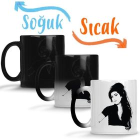 Baskı Dükkanı Amy Winehouse 02 Sihirli Porselen Kupa