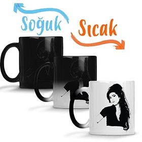 Baskı Dükkanı Amy Winehouse 02 Sihirli Porselen Kupa