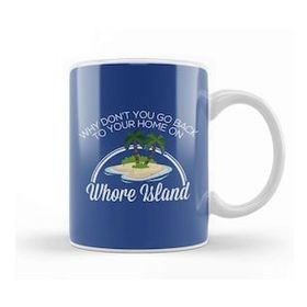 Baskı Dükkanı Anchorman Whore Island Ron Burgundy Kupa Bardak
