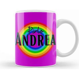 Baskı Dükkanı Andrea Pirlo Vintage Retro Rainbow Style Kupa
