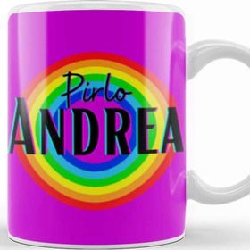 Baskı Dükkanı Andrea Pirlo Vintage Retro Rainbow Style Kupa