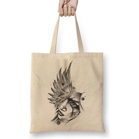 Baskı Dükkanı Angel Sketch Bez Çanta