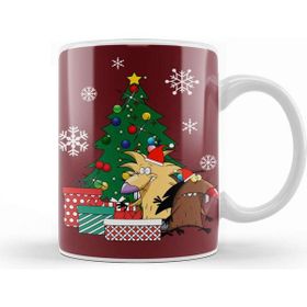 Baskı Dükkanı Angry Beavers Around the Christmas Tree Kupa Bardak