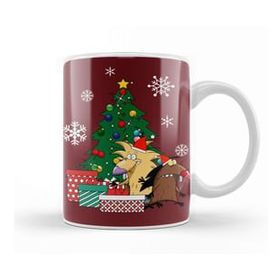 Baskı Dükkanı Angry Beavers Around the Christmas Tree Kupa Bardak