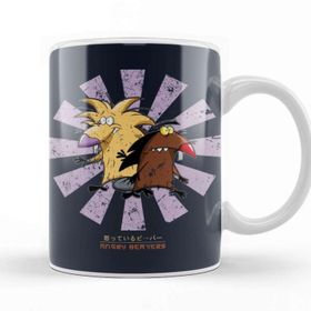 Baskı Dükkanı Angry Beavers Retro Japanese Kupa