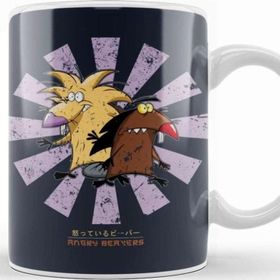 Baskı Dükkanı Angry Beavers Retro Japanese Kupa