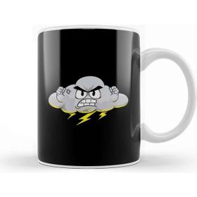 Baskı Dükkanı Angry Cloud With Lightning Thunderstorm Weather Kupa