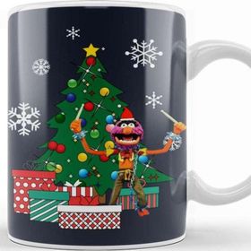Baskı Dükkanı Animal Around the Christmas Tree Muppets Kupa