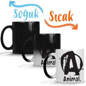 Baskı Dükkanı Animal Logo Sihirli Porselen Kupa