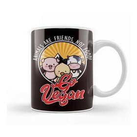 Baskı Dükkanı Animal Rights Friends Food Meatless Vegan Vegetarian Veggie Kupa