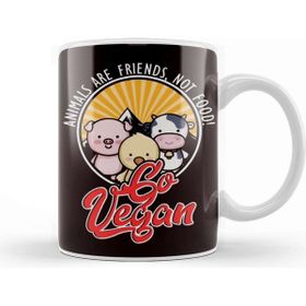 Baskı Dükkanı Animal Rights Friends Food Meatless Vegan Vegetarian Veggie Kupa