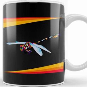 Baskı Dükkanı Animals Colorful Dragonflies In Pop Art Kupa
