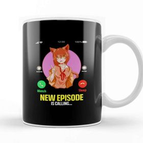 Baskı Dükkanı Anime Girl New Episode Is Calling Sleep Can Wait Porselen Kupa
