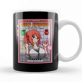 Baskı Dükkanı Anime Girl New Episode Is Calling Sleep Can Wait Porselen Kupa