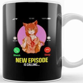 Baskı Dükkanı Anime Girl New Episode Is Calling Sleep Can Wait Porselen Kupa