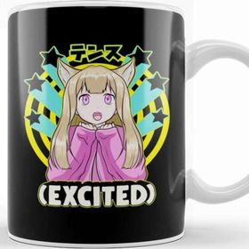 Baskı Dükkanı Anime Japanese Girl Manga Excited Face Cute Otaku Kupa