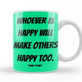 Baskı Dükkanı Anne Frank Quotes Gift Vintage Retro Rainbow Style Kupa Bardak