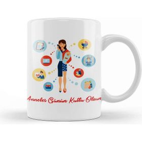 Baskı Dükkanı Anneler Günü Annelere Hediye 023 Kupa