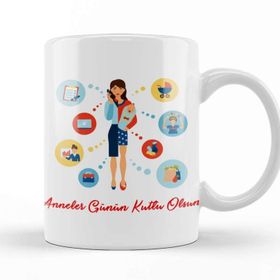Baskı Dükkanı Anneler Günü Annelere Hediye 023 Kupa