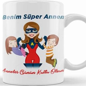 Baskı Dükkanı Anneler Günü Annelere Hediye Kupa