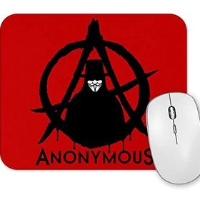 Baskı Dükkanı Anonymous Vfor Vendetta Kırmızı Mouse Pad