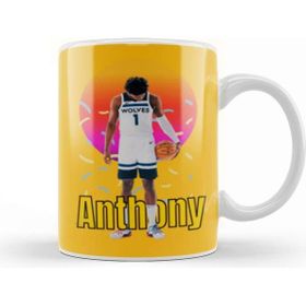 Baskı Dükkanı Anthony Edwards Vintage Art Legend Basketball Gift Kupa