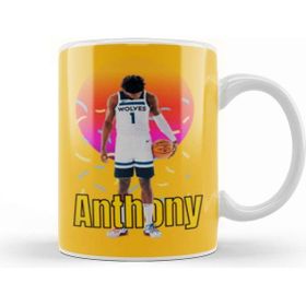 Baskı Dükkanı Anthony Edwards Vintage Art Legend Basketball Gift Kupa