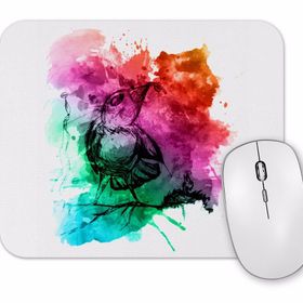 Baskı Dükkanı Aquarele Bird Mouse Pad