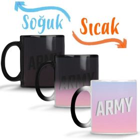 Baskı Dükkanı Army 04 Sihirli Porselen Kupa