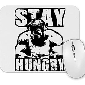 Baskı Dükkanı Arnold Stay Hungry Mouse Pad