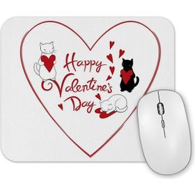 Baskı Dükkanı Ask Kediler Happy Valentines Cats Mouse Pad