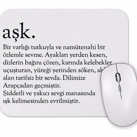 Baskı Dükkanı Ask Kelime Mouse Pad