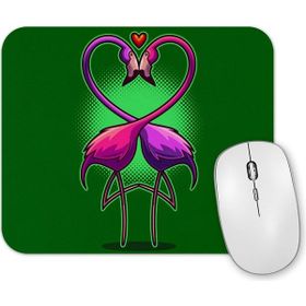 Baskı Dükkanı Aşk Kuşları Flamingo 2 Mouse Pad