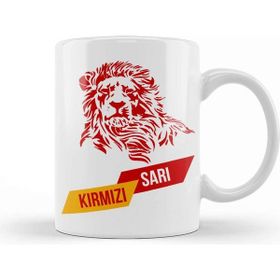 Baskı Dükkanı Aslan Sarı Kırmızı Kupa