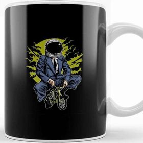 Baskı Dükkanı Astronaut Fun Cool Bike To The Moon Kupa