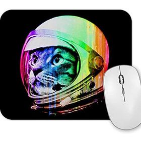 Baskı Dükkanı Astronot Cat Kedi Mouse Pad