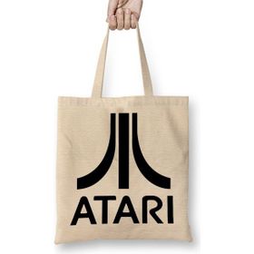 Baskı Dükkanı Atari Logo Vintage Bez Çanta