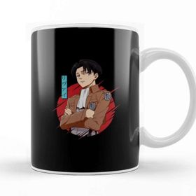 Baskı Dükkanı Attack On Titan Anime Captain Levi Porselen Kupa