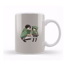 Baskı Dükkanı Attack On Titan Chibi Levi x Eren 01 Kupa