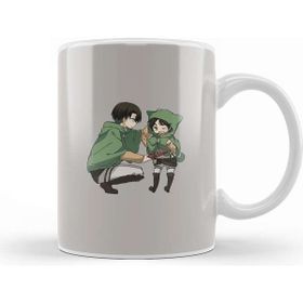 Baskı Dükkanı Attack On Titan Chibi Levi x Eren 01 Kupa