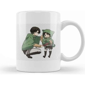 Baskı Dükkanı Attack On Titan Chibi Levi x Eren Kupa