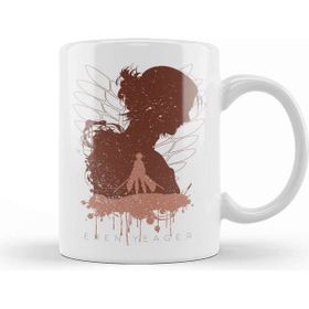 Baskı Dükkanı Attack On Titan Eren Jaeger In Silhouette Kupa