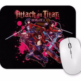 Baskı Dükkanı Attack On Titan Eren Levi Mikasa Mouse Pad