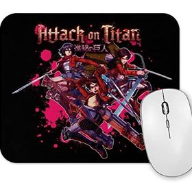 Baskı Dükkanı Attack On Titan Eren Levi Mikasa Mouse Pad