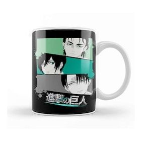 Baskı Dükkanı Attack On Titan Final Season Mikasa Eren Levi Portrait Porselen Kupa