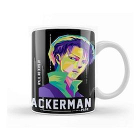 Baskı Dükkanı Attack On Titan Levi Ackerman in Pop Art Porselen Kupa