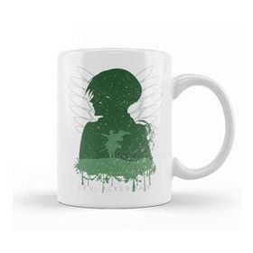 Baskı Dükkanı Attack On Titan Levi Ackerman in Silhouette Porselen Kupa